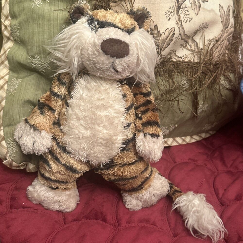 RARE RETIRED Jellycat London Junglie Bunglie Tiger Plush Stuffed Animal Toys